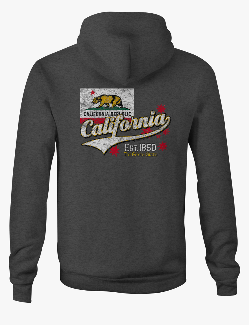 Cali Zip Up Hoodie California Flag Hooded Sweatshirt - Hoodie, HD Png Download, Free Download