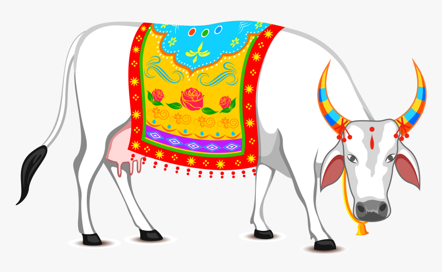 Bulls Clipart Pongal - Pongal Cow, HD Png Download, Free Download