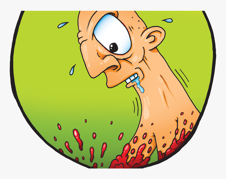 Psycho Blood Drool Killer Character Man Cartoon Comic - Cartoon, HD Png Download, Free Download