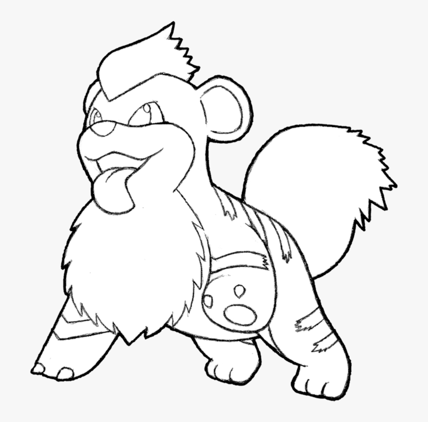 058 Officer Jennyjamesmorrison"s Growlithe By Realarpmbq - Arcanine Lineart, HD Png Download, Free Download