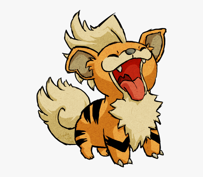 Growlithewws By Ginnylyn2-d7gtste - Happy Growlithe, HD Png Download, Free Download