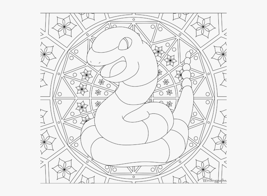 Adult Pokemon Coloring Page Ekans - Pokemon Coloring Pages Kirlia, HD Png Download, Free Download