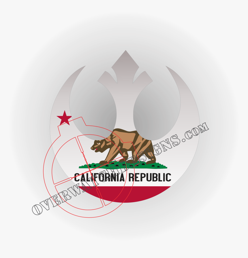 Rebel California Decal - California State Flag, HD Png Download, Free Download