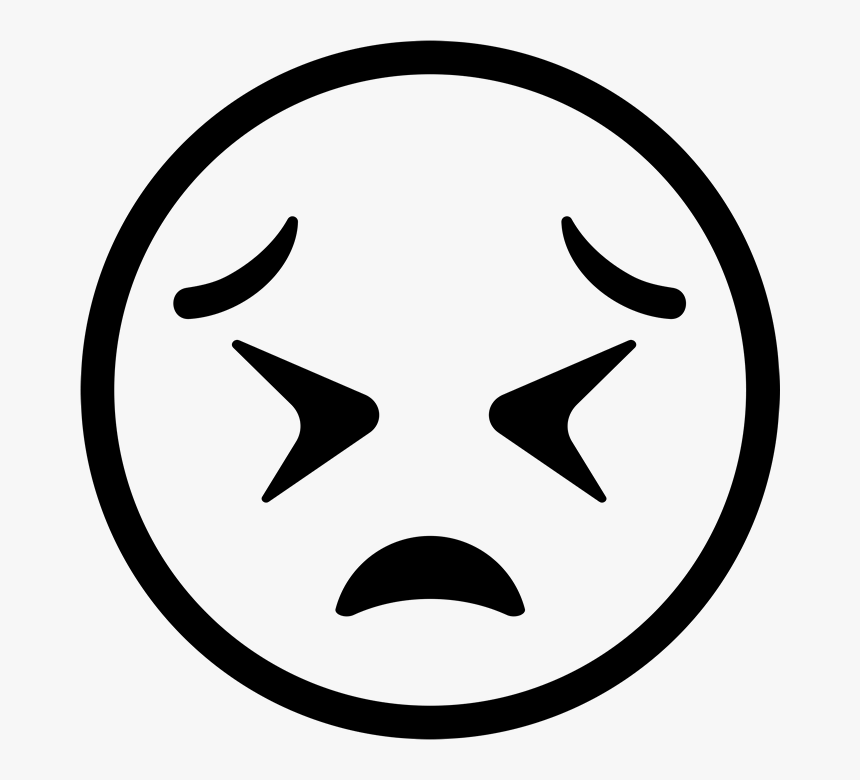 Tired Emoji Black And White, HD Png Download, Free Download
