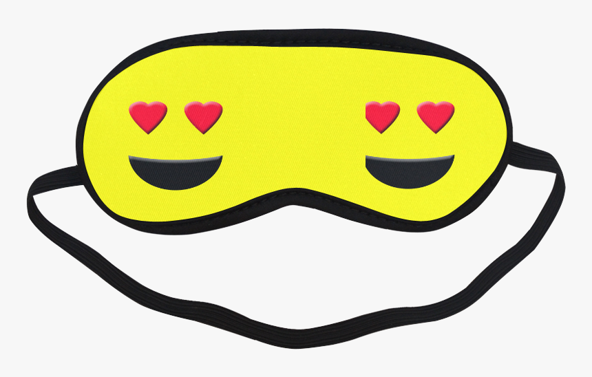 Emoticon Heart Smiley Sleeping Mask - Blindfold Drawing, HD Png Download, Free Download