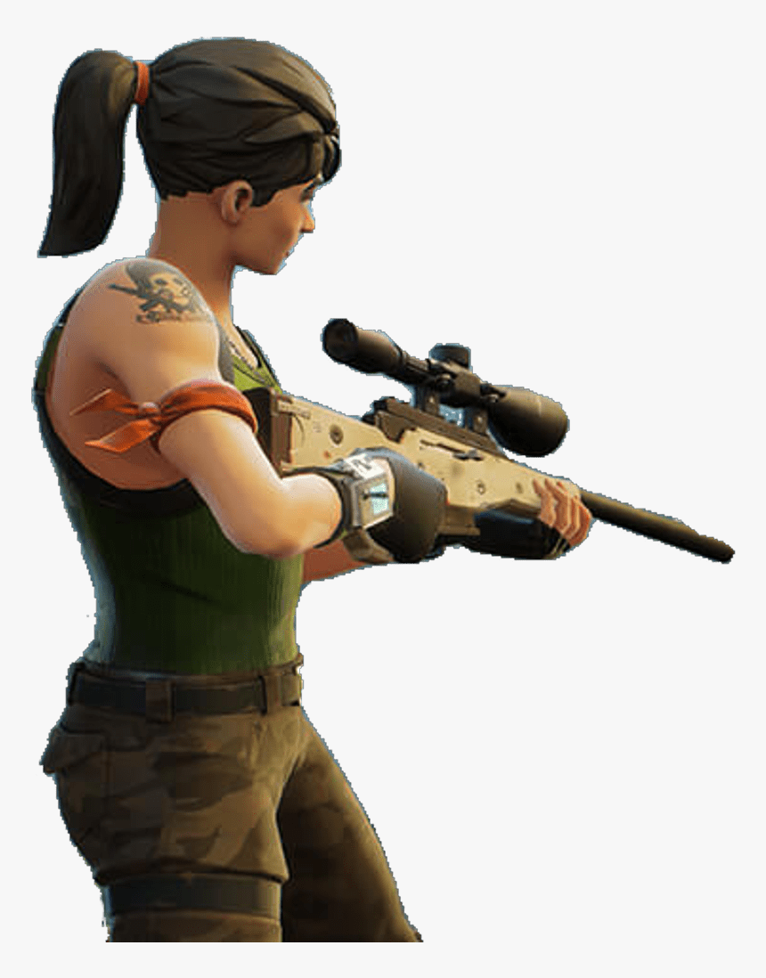 Fortnite Character With Sniper Png, Transparent Png, Free Download