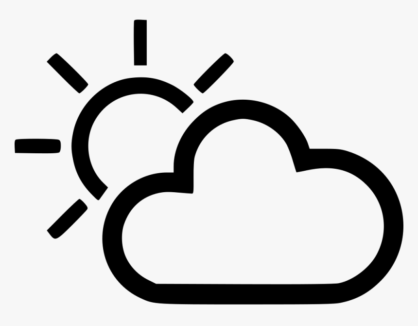 Sunny Weather - Weather Line Icon Png, Transparent Png, Free Download