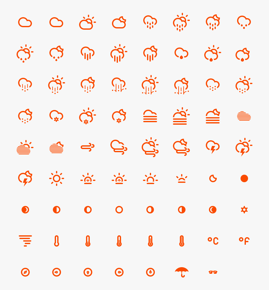 Weather Icons Ttf, HD Png Download, Free Download