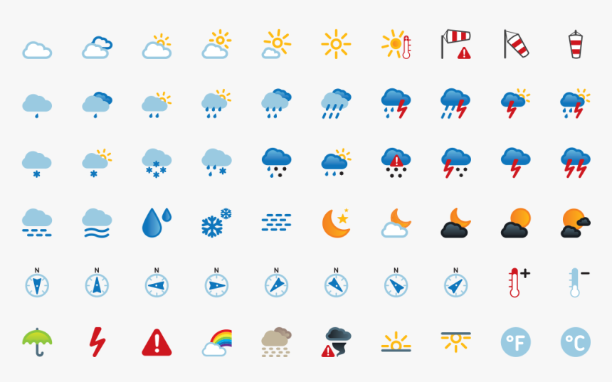 Picons Weather - Full Preview - Weather Icons Png Transparent, Png Download, Free Download