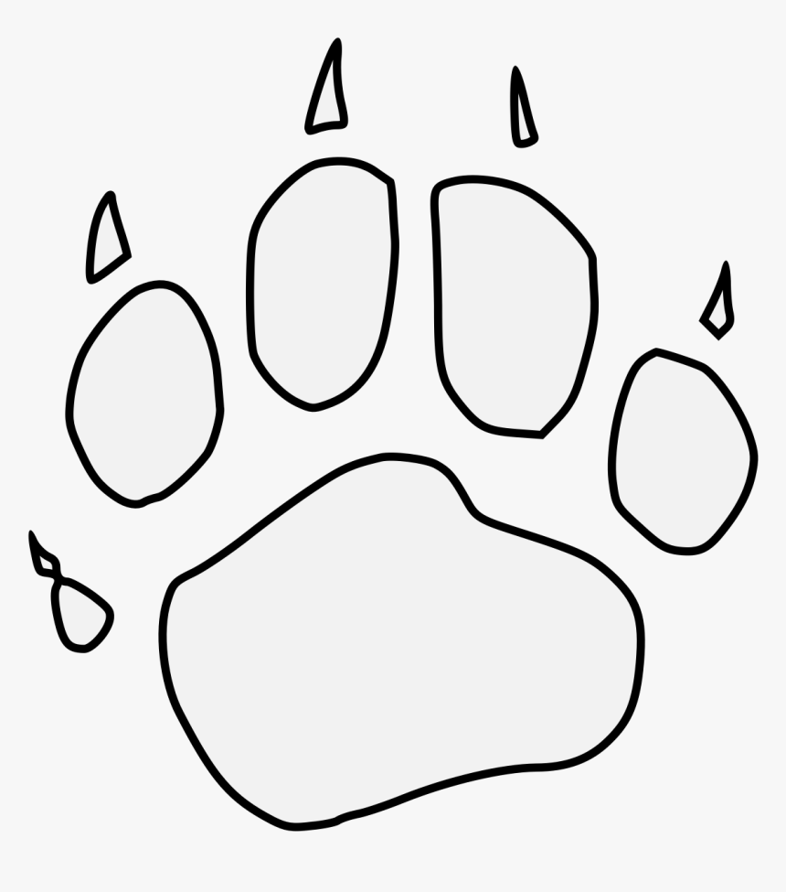 Transparent Bear Paw Print Clipart - Paw, HD Png Download, Free Download