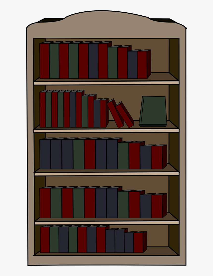 Free To Use &amp, Public Domain Bookcase Clip Art - Cartoon Bookshelf No Background, HD Png Download, Free Download
