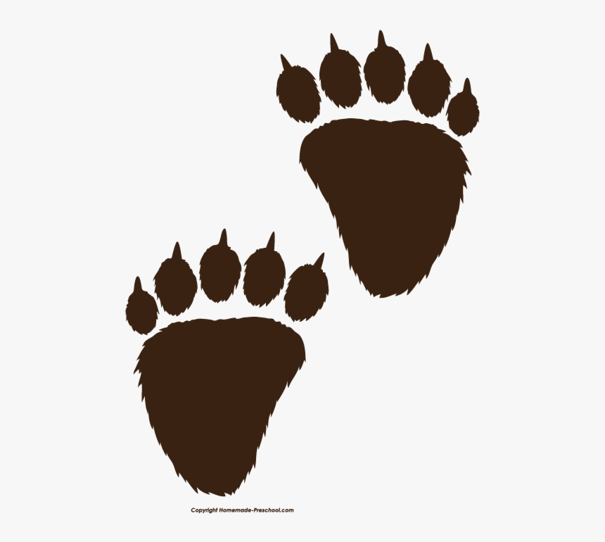 Paw Print Free Prints Clipart Bear Clip Art Transparent - Bear Paw Clipart, HD Png Download, Free Download