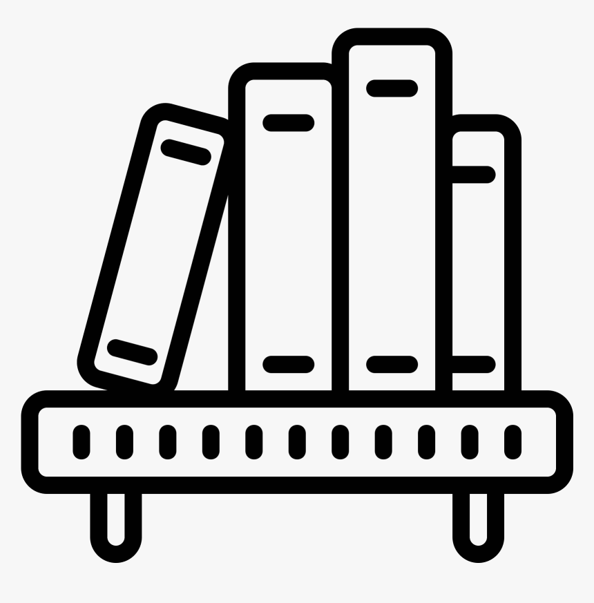 Book Shelf Icon - Shelf Of Books Icon, HD Png Download, Free Download