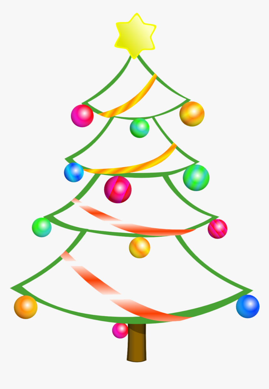 Modern Christmas Tree Clipart Free - Clipart Christmas Tree, HD Png Download, Free Download