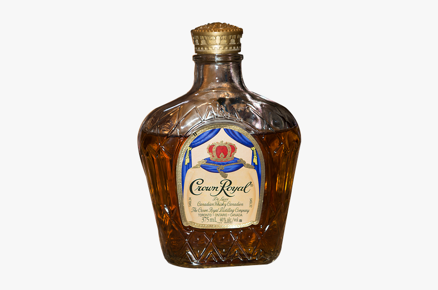 Whiskey, Liquor, Alcohol, Drink, Whisky, Ice, Alcoholic - Crown Royal Bottle, HD Png Download, Free Download