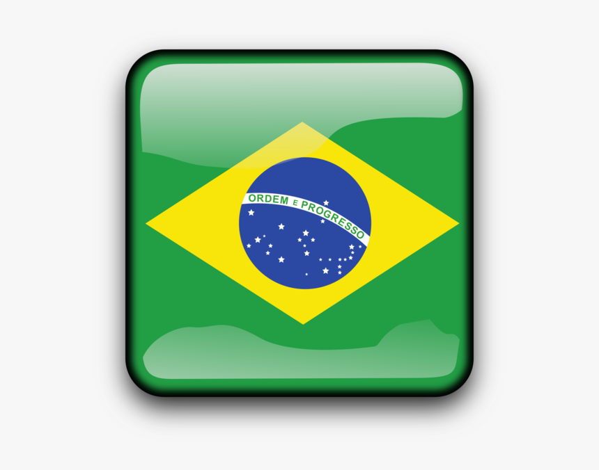Ball,symbol,grass - Brazil Flag Squared, HD Png Download, Free Download