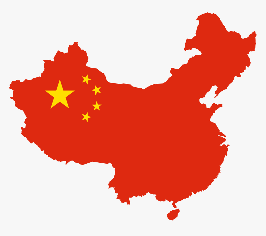 China Flag In Map, HD Png Download, Free Download