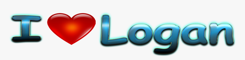 Logan Love Name Heart Design Png - Graphic Design, Transparent Png, Free Download