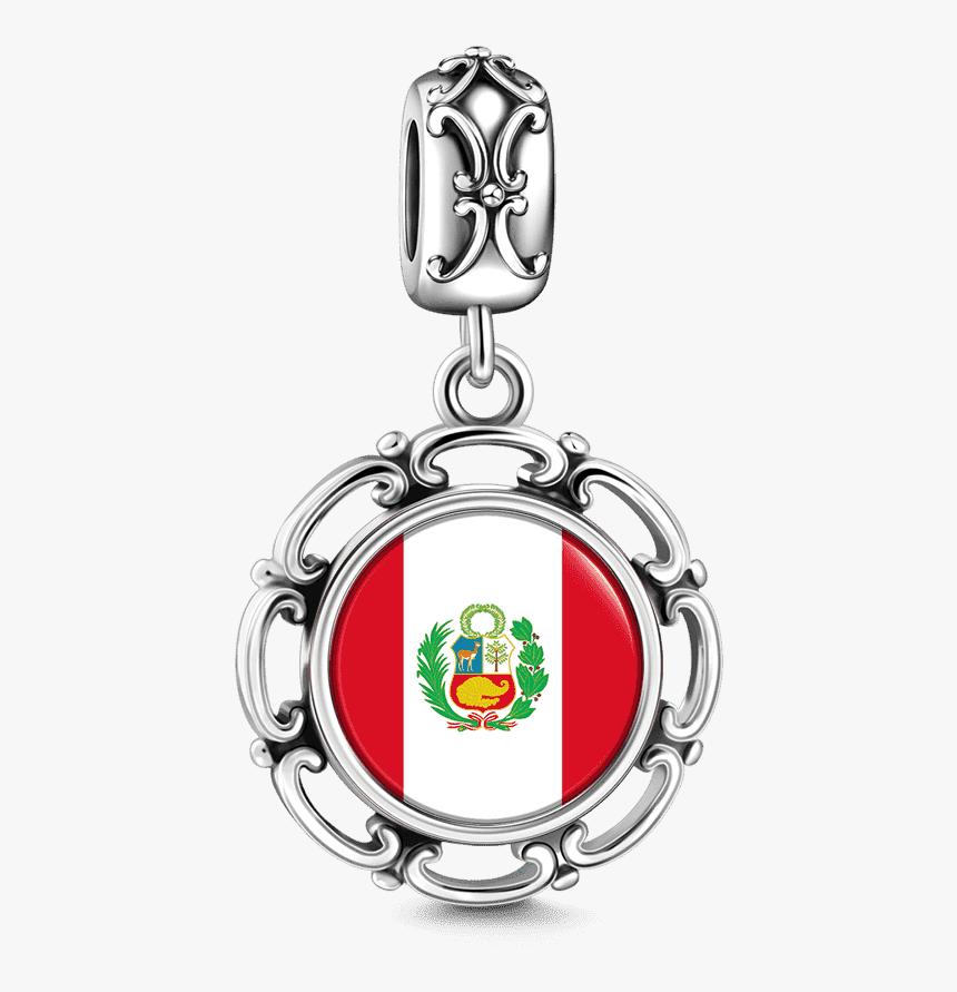 Peru Flag Dangle Charm Silver"
 Class= - Soufeel, HD Png Download, Free Download