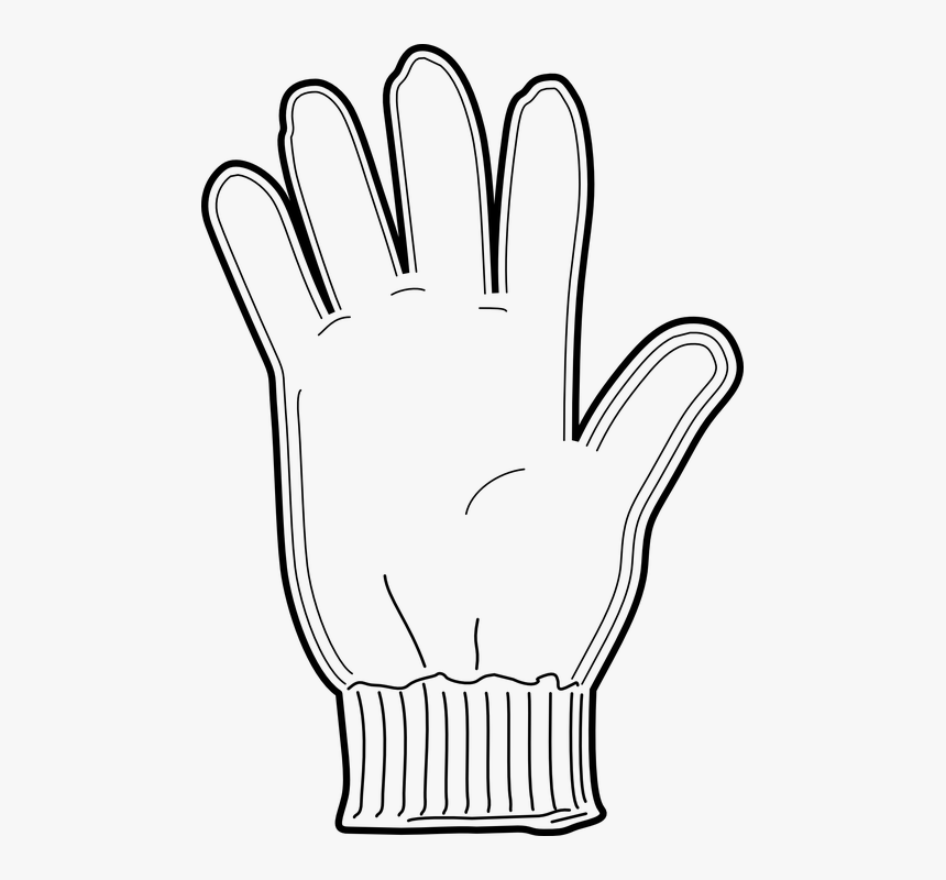 Glove, Warm, Wool, Clothing, Winter Clothing, Cold - Glove Clip Art Black And White, HD Png Download, Free Download