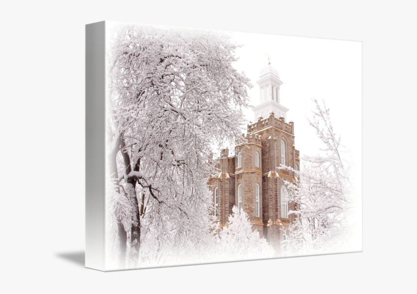 Logan Temple Gallery Wrap Canvas Photography - Logan Lds Temple Winter, HD Png Download, Free Download