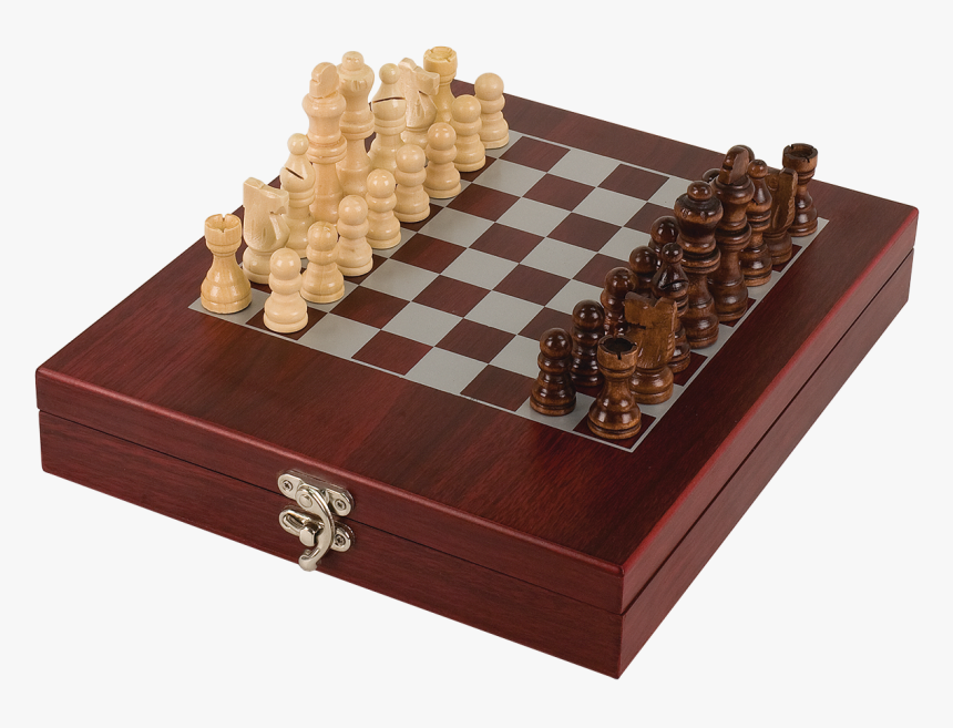 Rosewood Finish Chess Set - Engraved Chess Set, HD Png Download, Free Download