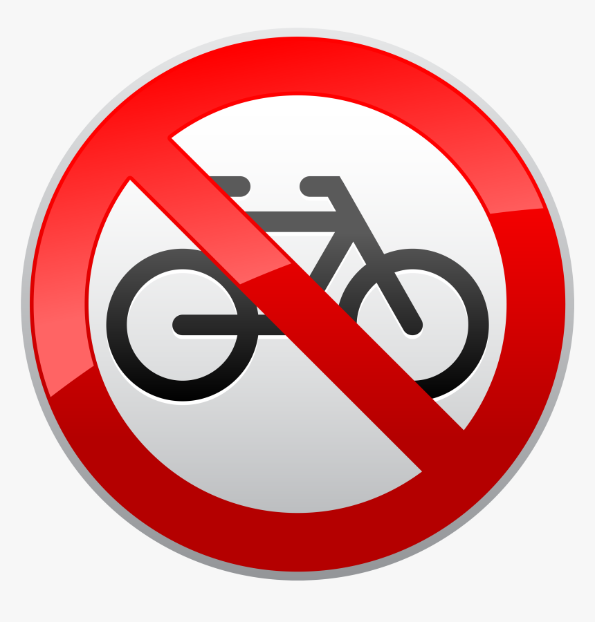 No Cycles Prohibition Sign Png Clipart - No Cycles, Transparent Png, Free Download