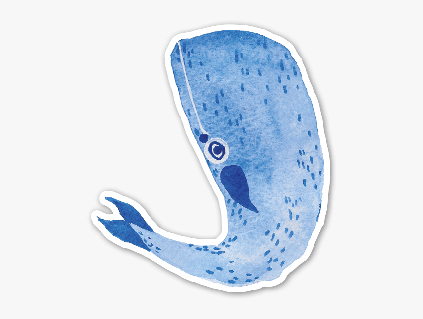 Blue Whale Sticker - Illustration, HD Png Download, Free Download