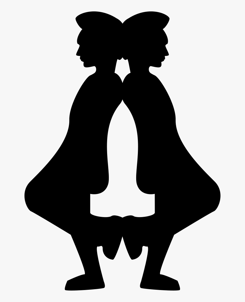 Gemini Sign Of Zodiac - Symmetrical Animal Silhouettes, HD Png Download, Free Download