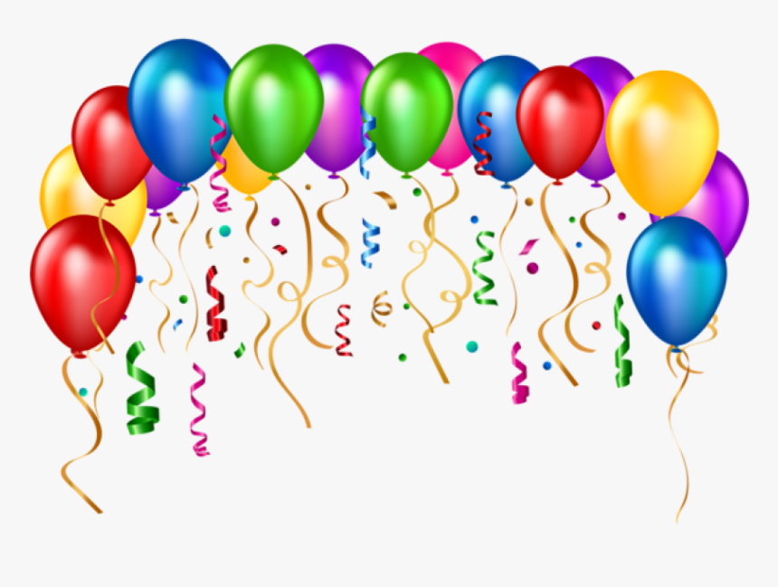 Baloons Cliparts - Happy Birthday Frame Png, Transparent Png, Free Download