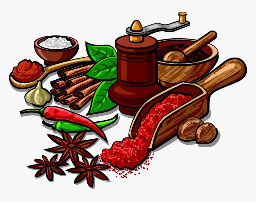 Indian Cuisine Spice Herb Clip Art Star - Herbs And Spices Clipart, HD Png Download, Free Download