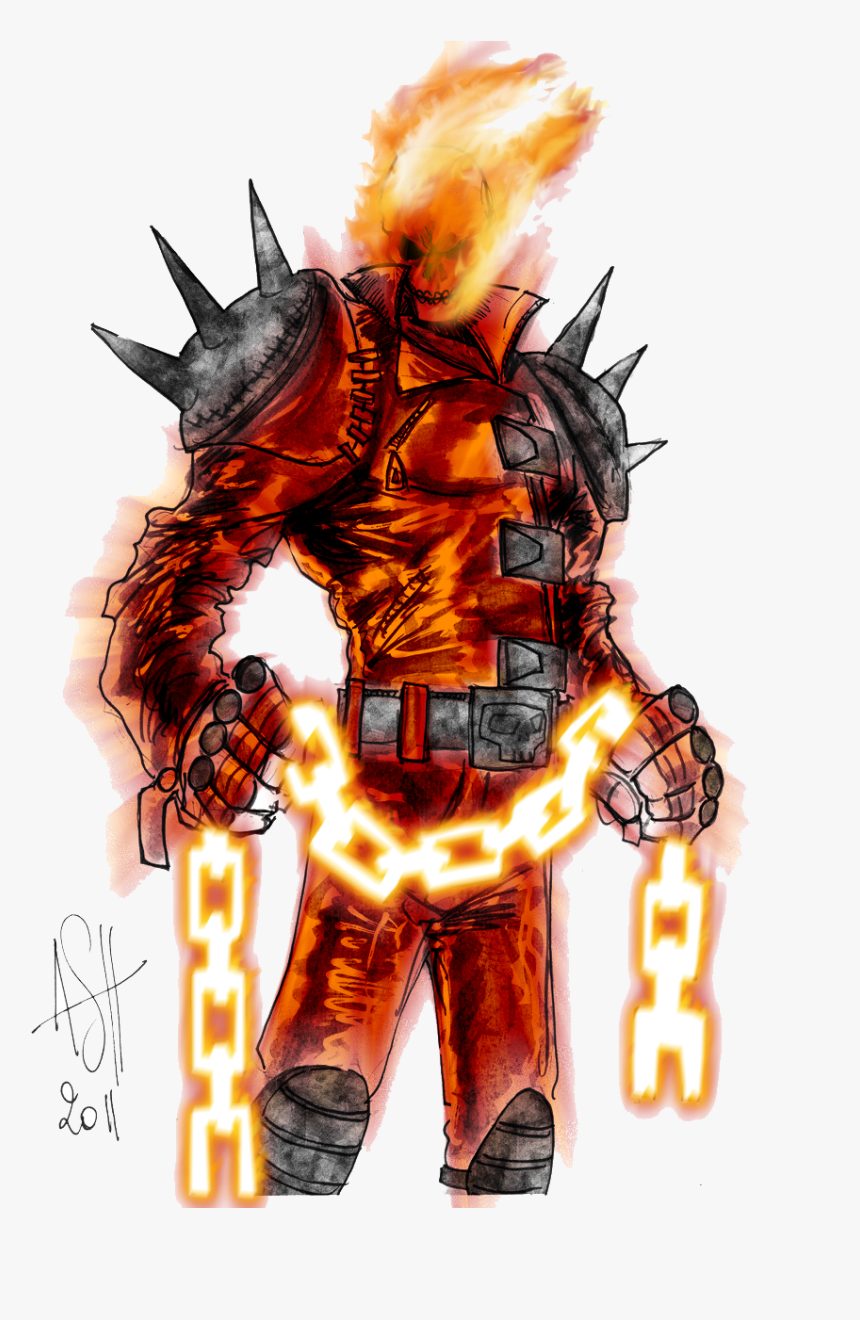 ghost rider drawing