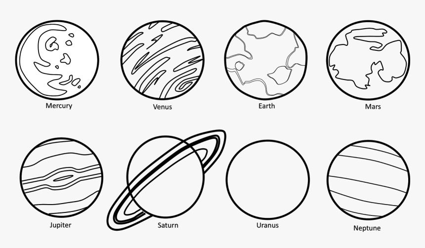 Collection Of Planet - Mercury Planet Black And White, HD Png Download, Free Download