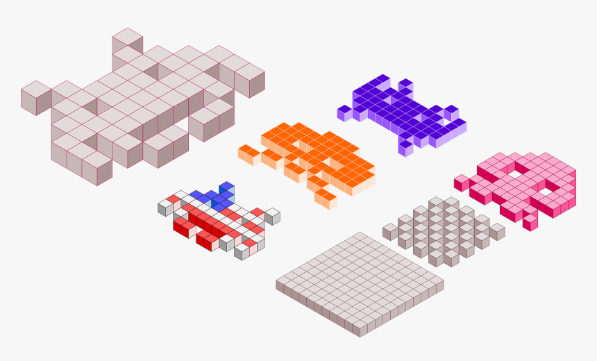 Space Invader Vector 3d, HD Png Download, Free Download