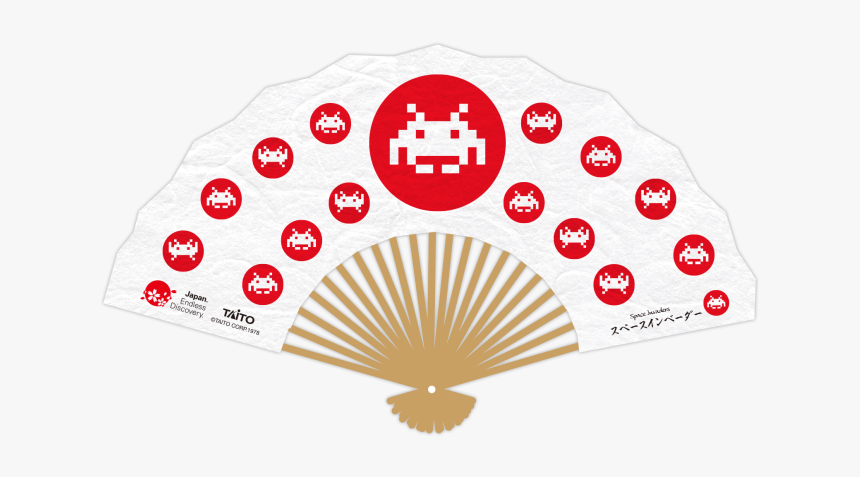 Original Space Invaders® Folding Fans - Hand Fan, HD Png Download, Free Download