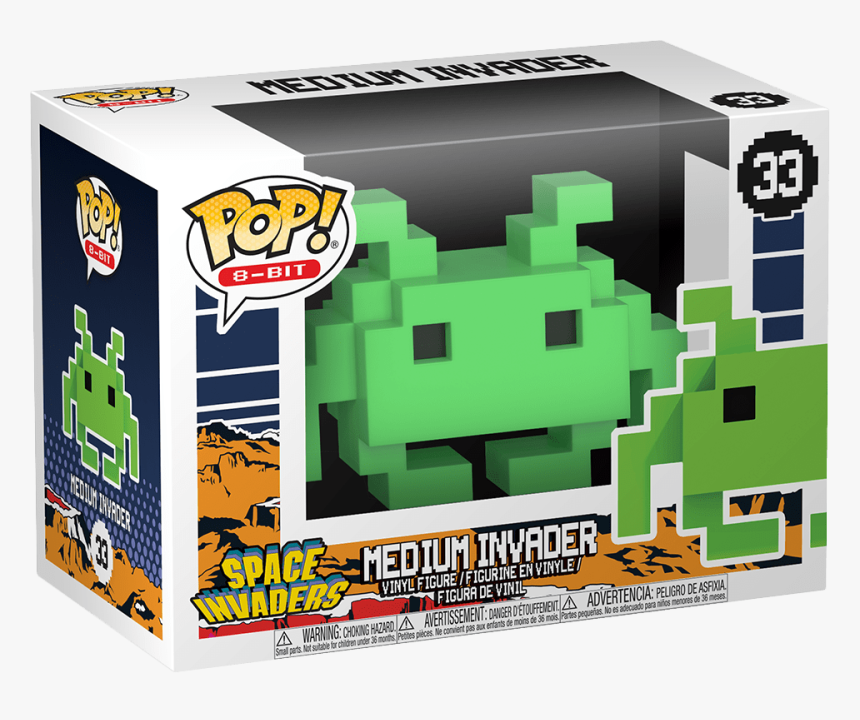 Funko Pop 8bit Space Invaders Medium Invader , Png - Space Invaders Funko, Transparent Png, Free Download