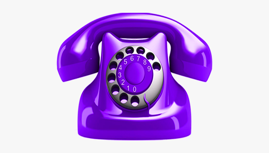 Purple Telephone Transparent Image - Telephone With No Background, HD Png Download, Free Download
