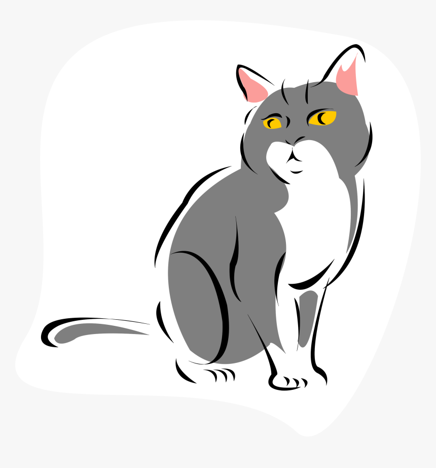 Cat Svg Clip Arts - Cat Art Png, Transparent Png, Free Download