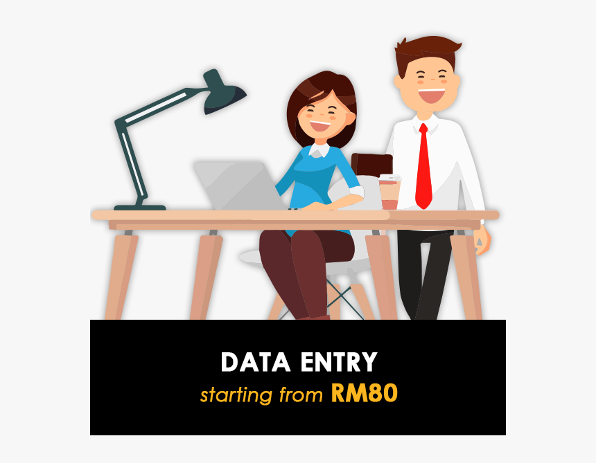 Transparent Data Entry Clipart - Working On Pc Png, Png Download, Free Download