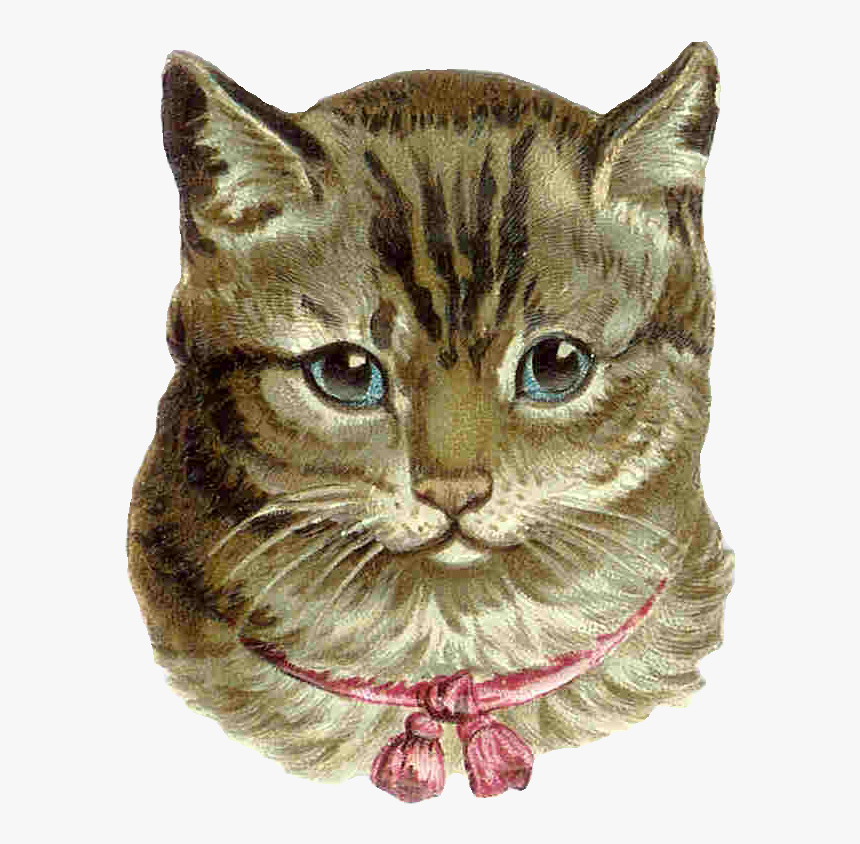 Vintage Kitten Clipart, HD Png Download, Free Download