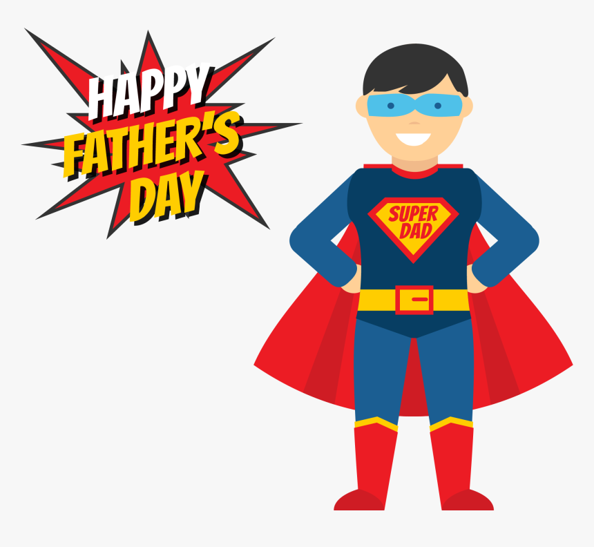 Fathers Day Superhero Illustration - Father's Day Superman Dad, HD Png Download, Free Download