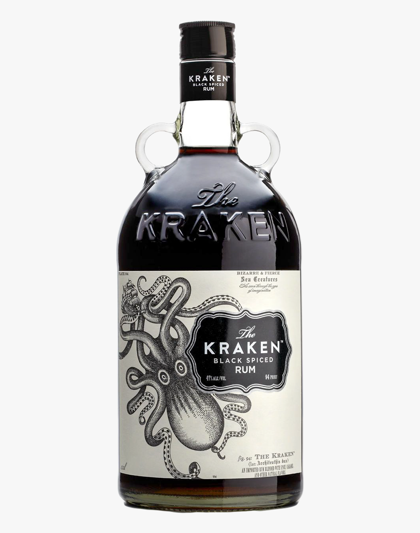 The Kraken Black Spiced Rum - Kraken Spiced Rum, HD Png Download, Free Download