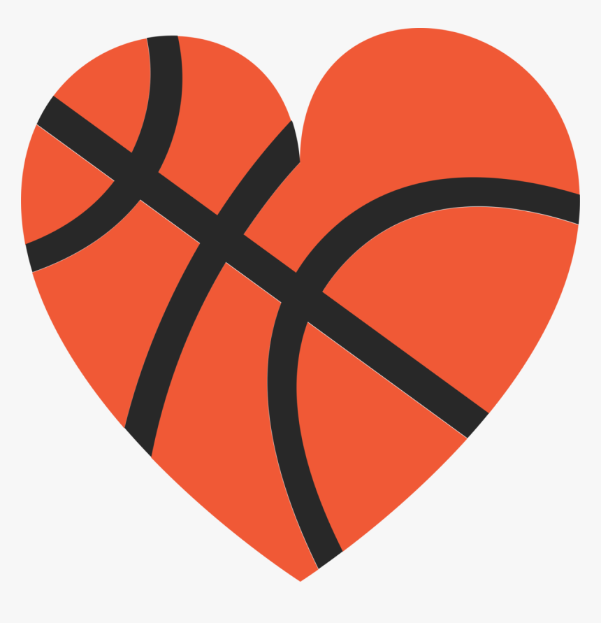Transparent Heart Basketball Png - Basketball Heart Black And White, Png Download, Free Download