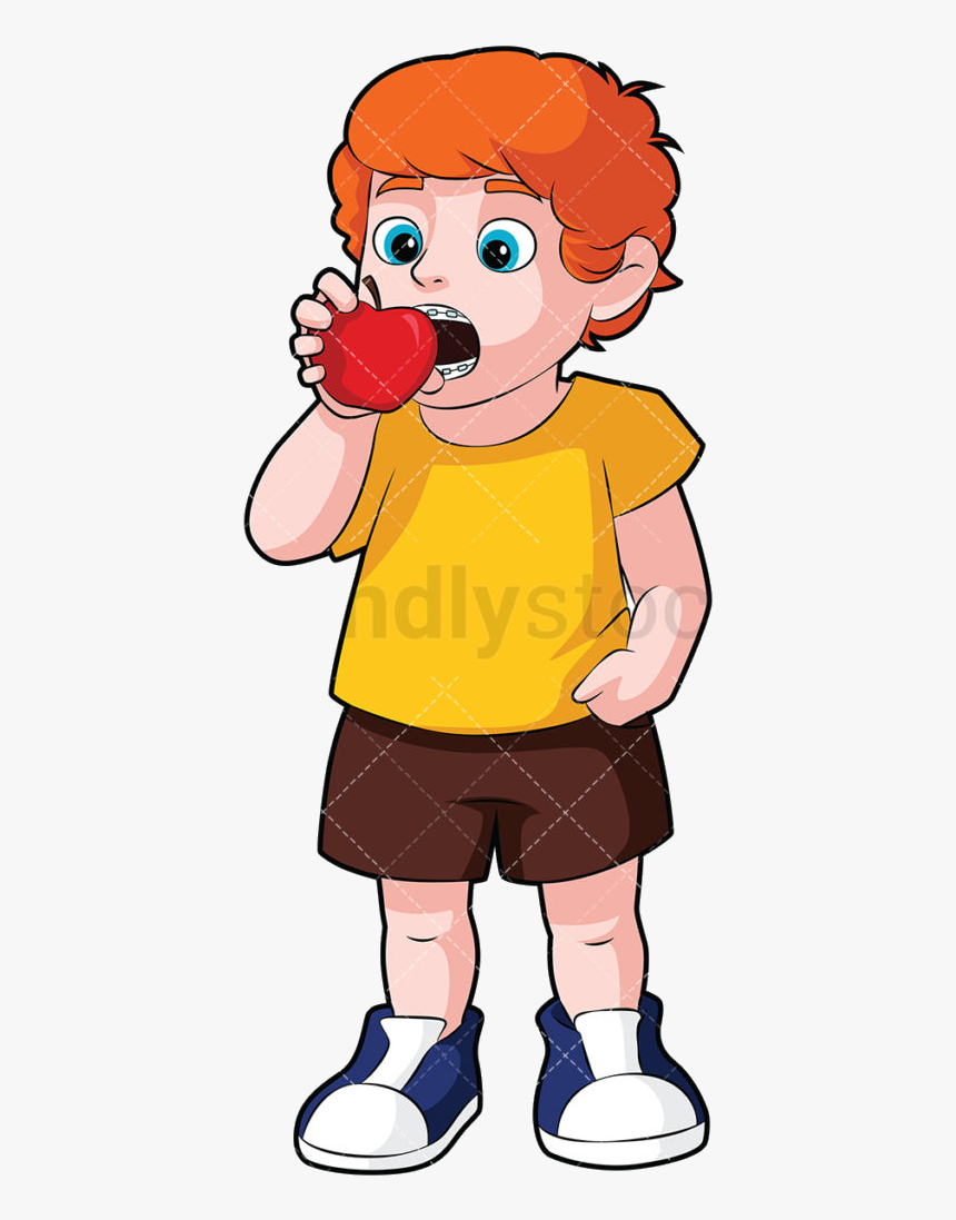 Eating Clipart Boy Little With Braces Transparent Png - Cartoon, Png Download, Free Download