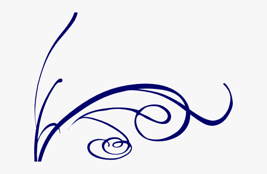 Decorative Line Blue Clipart Flower Decorative Lines Hd Png