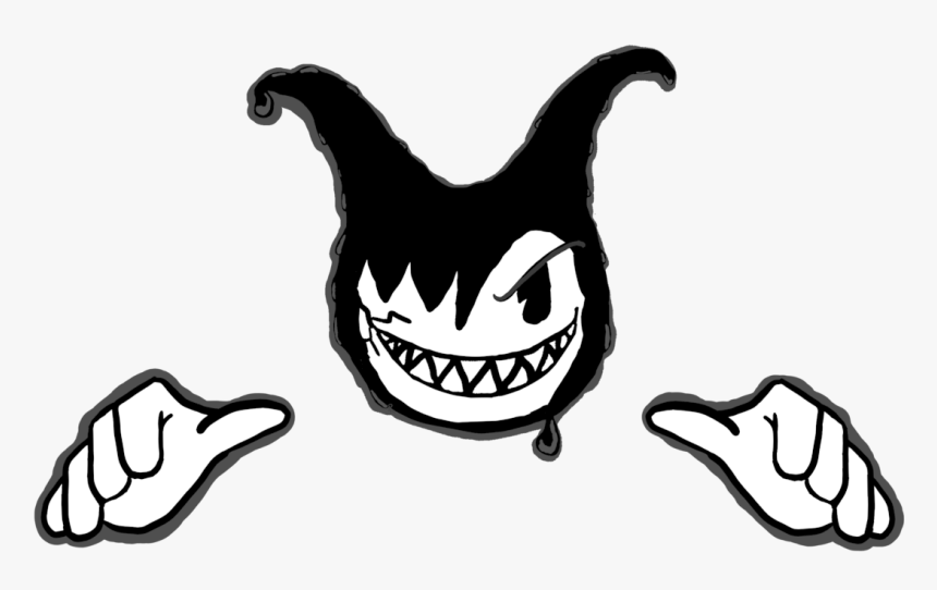 Bendy Evil Face - Draw Evil Bendy Black And White, HD Png Download, Free Download