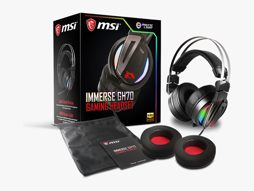 Msi Immerse Gh70 Gaming Headset, HD Png Download, Free Download