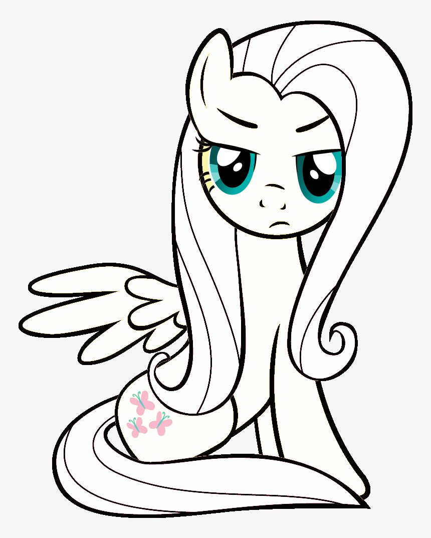 Fluttershy Angry Face Base By Stephany - Cartoon, HD Png Download, Free Download