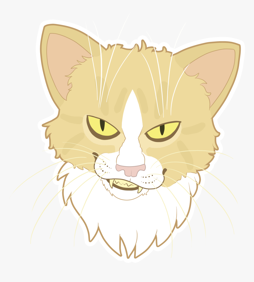 Evil Cat Face Clipart, HD Png Download, Free Download