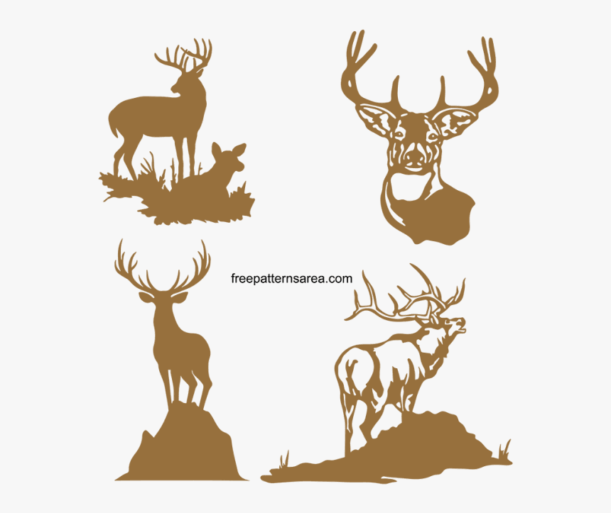 Transparent Deer Clipart Silhouette - Buck And Doe Silhouette Svg, HD Png Download, Free Download